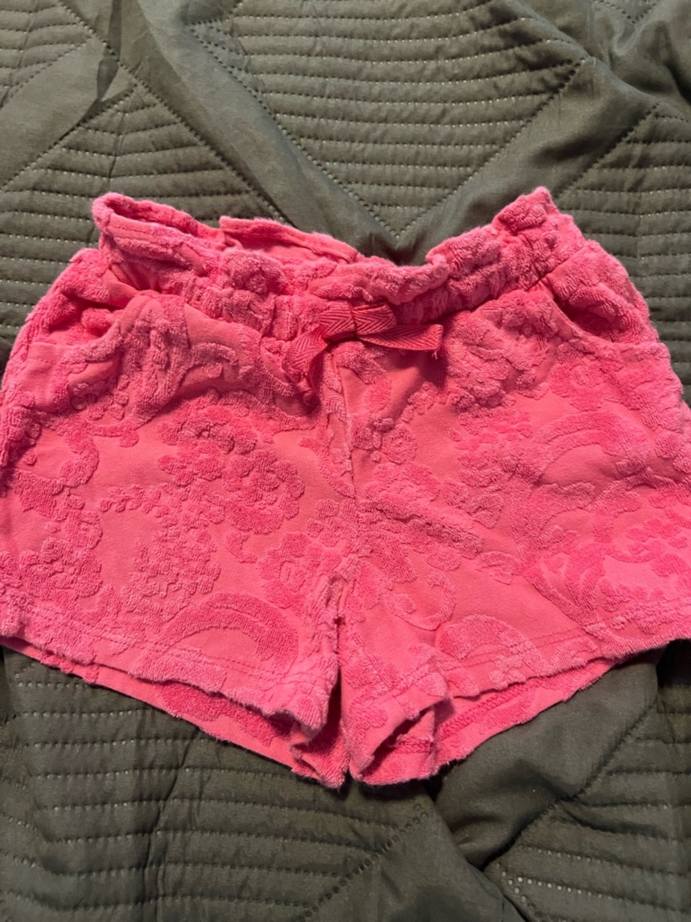 Janie and Jack Pink Textured Terry Cloth Shorts
